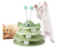 Interactive Toys for Cats,3-Level Turntable Tower with Balls | Interactive Kitten Toys for Cats Indoor,for Kitten Mental Stimulation Exercise Boredom Play Chasing Hunting Home Apartment