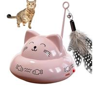 Interactive Toys Indoor Cats - 3.94 Inch Electric Teaser | Smart Self Play Kitten Exercise - Silicone Material 230g - Cute Design For Pet Enrichment Indoor Kitten Play Boredom Exercise