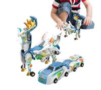 Interactive Transforming Dinosaur - Mechanical Fidget Game Toy, Transforming Dinosaur Car with Smooth Conversion Design, Compact Model with Movable Parts Feature, Kids Activity Toy