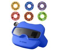 Interactive View Finder, Educational 3D Toy Set, 6 Reels Viewer with Colorful Pictures, Fun Learning Toys with Sturdy Build, Discovery Reel Viewer for Kids Classroom Outdoor