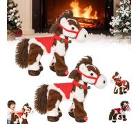 Interactive Walking Plush Pony with Sound and Motion, Soft Stuffed Animal Toy for Christmas Birthday Gifts