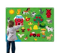 Interactive Wall Felt Board Kids - Sensory Storytelling Play Kit, Early Educational Toys | Farm Animals Felt Story Board Set, Sensory Wall Play Activity Kit, Educational Storytelling Experience