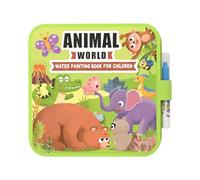 Interactive Watercolor Book, Creative Educational Toy, 8.66x8.66x0.59 Inches Coloring Book with Paint Feature, Sturdy Paper Art Craft Booklet, Drawing Books with Fun Style, Color Books for Kids