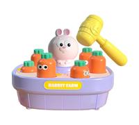 Interactive Whack Mole Toy, Pounding Hammer Game, 6.5x4.72x1.38 Inches Kids Educational Toys with Light Sound, Activity Game, Cartoon Chicken Toy with Fun Design, Kids Learning for Boys Girls Play