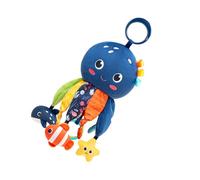 Interactive Whale Crib Hanging Toy with Teether Stuffed Plush Rattle for Babies Bed Around Sensory Accessories Baby Entertainment