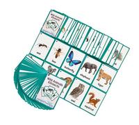 Interactive Wildlife Animal Picture Cards Designed to Help Kids Recognize Animal and Improve Their Memory Retention Bilingual Flashcards