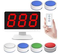 Interactive Wireless Quiz Game System with Remote Control, Multiple Answer Modes, Wireless Quiz Answer Game Buzzer, for Game Shows, Educational Activities, and Fun Group Events 6-Piece Set