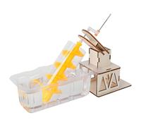Interactive Wood Water Wheel Science Toy Science Exploration Toy Suitable for Demonstrates Basic Physics Concepts Physics Teaching Tool