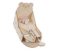 Interactive Wooden Desktop Bowling Toy Science Experiment Set for Kids Fun Physics Learning Toy Educational Project Children ' s Physics Experiment