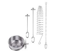 Interactively Feeding Systems Stainless Steel Foraging Cup Feeders Fruit Fork Cage Mounting Accessories Foraging Toy for Pet Birds