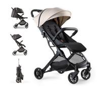 Interbaby Pushchair | Baby Stroller from Birth up to 48 Months or 22 kg | Quick Fold Button, Shock Absorbers, Interchangeable XXL Hood, Baby Stroller Minimum Plus Space Beige