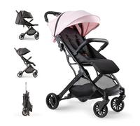 Interbaby Pushchair | Baby Stroller from Birth up to 48 Months or 22 kg | Quick Fold Button, Shock Absorbers, Interchangeable XXL Hood, Baby Stroller Minimum Plus Space Pink