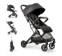 Interbaby Pushchair | Baby Stroller from Birth up to 48 Months or 22 kg | Quick Fold Button, Shock Absorbers, XXL Exchangeable Hood, Minimum Plus Baby Stroller, Black Space