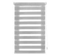 INTERBLIND | Night and Day Roller Blind Installation Without Tools - EasyFix Roller Blind Size 130 x 180 cm Width x Height - Roller Blind Without Drilling Fabric Size 127 x 175 - Night and Day Grey