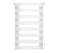 INTERBLIND Night and Day Roller Blind Tool-Free Installation - EasyFix Roller Blind Size 72 x 180 cm Width x Height - Blind Without Drilling Fabric Size 69 x 175 - Night and Day White Blind