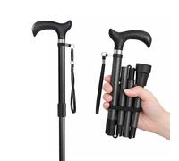 Intercare Walking Stick, Foldable Walking Sticks for Women & Men, Adjustable Height Collapsible Walking Cane for Travel and Daily Use, Premium Stability Design, Carbon Fiber