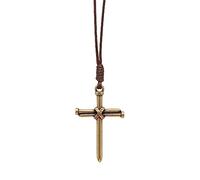 Intercession Nail Cross Necklace, 4 inches x 3 inches x 1 inch, Metal, No Gemstone