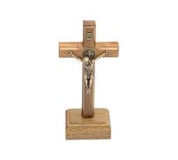 Intercession St Benedict Pocket-Sized Travel Crucifix, 3.5in Tablestop