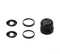 Interchangeable Camera Lens, 2 Pieces Optical Glass Camera Lens With Aluminum Alloy Shell And Removal Tool For Insta360 X5 Photography(black)
