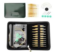 Interchangeable Circular Knitting Needles Set - 13 Pairs 10cm Knitting Needles with 4 Cables, Connectors & Storage Bag, Complete Knitting Kit for Hats, Sweaters, Socks, Home Decor & Blankets