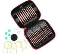 Interchangeable Circular Knitting Needles Set with Case & Accessories, 13 Pairs of Round Knitting Needles from 3.0mm to10.0mm for Beginners Adults