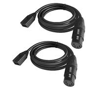 Interchangeable Headset Cable for Clear-Com 300-X4(5ft), XLR Connector Microphone Headphone Wire for Clear-Com CC-110 CC-300 CC-220 CC-400-X4 Headsets, 4 Pin XLR Female Adapter Headphone Cord(2 Pack)