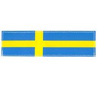 Interchangeable National Flag Patches, 1 pair, Sweden, Size: Small