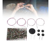 Interchangeable Needles Set, Circular Knitting Needles Set for Crafting Weaving Project, 26 X Circular Needles, 2 X Adapters, 2 X P Shaped Needles, 4 X Buttons, 4 X Cables