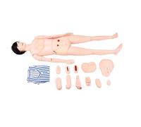 Interchangeable Nursing Mannequin with Trauma Care First Aid Simulator, Advanced Human Anatomy Model for Burns and Emergency Training