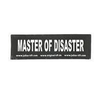Interchangeable Patches, 1 pair, Master of Disaster, Black, Size: Small