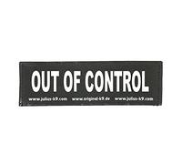 Trixie Julius-K9® Attachable Labels Out Of Control (2 Pack) - Large