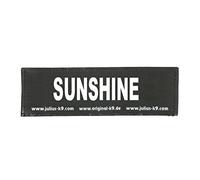 Interchangeable Patches, 1 pair, SUNSHINE, Size: Large, Black