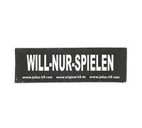 Interchangeable Patches, 1 pair, WILL-NUR-SPIELEN, Size: Large, Black