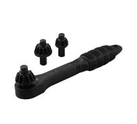 Interchangeable Ratchet Chuck Key Wrench for Drill Press - 3-Piece Set with Anti-Slip Nylon Handle, Fits 0.5-16 mm Drill Chucks