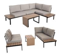Interchanging Garden Furniture Set Modular Corner Sofa Outdoor Lounger with Table