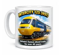 Intercity 125 HST Britains Fastest Diesel Train Illustration Gift Mug
