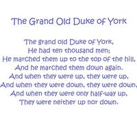 Intercoat GRAND OLD DUKE OF YORK WALL ART CHILDREN'S NURSERY RHYME 100x64CM (RED)