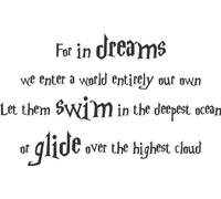 Intercoat Harry Potter For in dreams vinyl wall quote sticker.ALBUS DUMBLEDORE FILM (GOLD, MEDIUM 90x45CM)