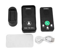 Intercom Wireless Doorbell Two Way Voice Communication 1000ft Range Rechargeable Battery Powered with LED Flashlight for Home Office Use ABS Material