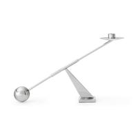 Audo Copenhagen - Interconnect Candlestick Small, Stainless Steel - Stainless Steel