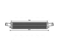 AVA Charge Air Intercooler AIA4319 for AUDI A4 B8 (2008) A4 2.7 TDI etc