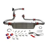 Intercooler Kit Fit for Integra D15D16 B16 B18 90-93 DC2 94-01 for Civic EG 92-95 EK 96-00 Del Sol 93-97 Front Intercooler Kit(Red)