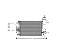 Intercooler PE4183 AVA 0384.E4 0384.G8 1307012080 1340934080