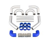 Intercooler Piping Kit Engine Parts Cooling System 2.5' 63mm Turbo Intercooler Pipe Aluminum Piping Pipe Tube+t-Clamps Silicone Hoses Turbo Intercooler