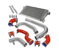 Intercooler Piping Kit Fit For A4 1.8T Turbo B6 2002-2006 Blue/Black/Red Front Mount Intercooler Kit Turbo Intercooler(Red)