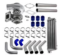 Intercooler Replacement 1 Set For GT35 GT3582 T3 AR.70 AR.63 Universal Turbo Charger W/Intercooler + Pipes Hose