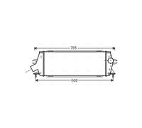 AVA Charge Air Intercooler RTA4456 for OPEL VIVARO (2001) 2.5 DTI etc