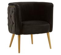 intercrus upholstered fabric tub chair in black