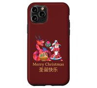 Intercultural Christmas Illustration Kung Fu Dragon Case for iPhone 11 Pro
