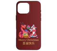 Intercultural Christmas Illustration Kung Fu Dragon Case for iPhone 16 Pro Max